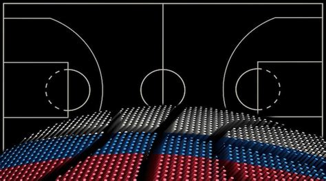 Premium Photo | Russia Basketball court background Basketball Bal