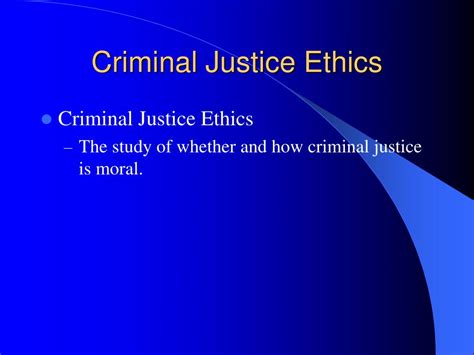 PPT - Criminal Justice Ethics PowerPoint Presentation, free download - ID:432237