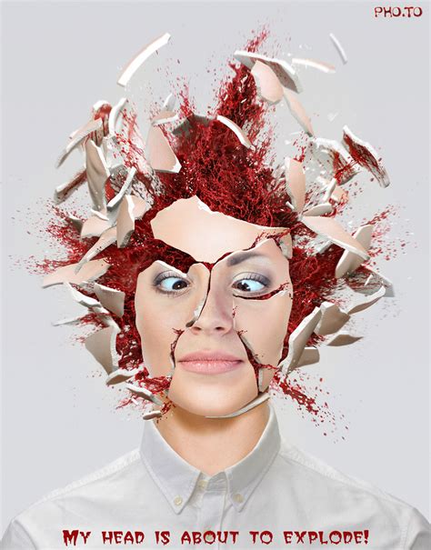 Make a head explosion effect with your face photo online