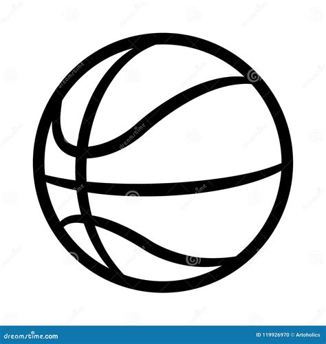 Vector Basketball Ball Silhouette Illustration Isolated on White Stock Vector - Illustration of ...