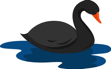 Black swan, illustration, vector on white background 13781812 Vector Art at Vecteezy