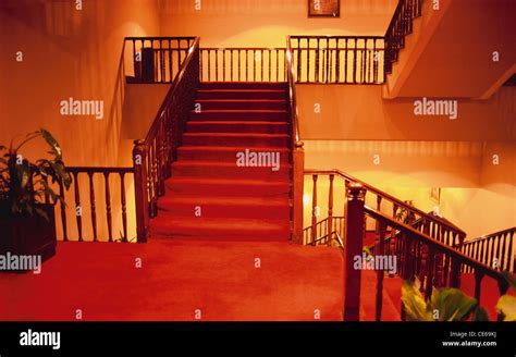 Stairs with red carpet Stock Photo - Alamy