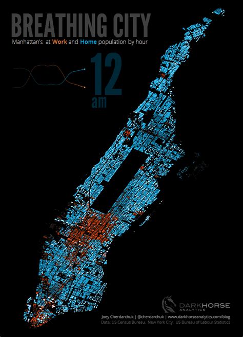 NY Breathing Map Information Graphics, Information Design, 3d Data Visualization, Urban Mapping ...