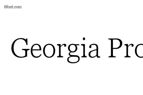 Georgia Pro W01 Light Font - Free Font Download