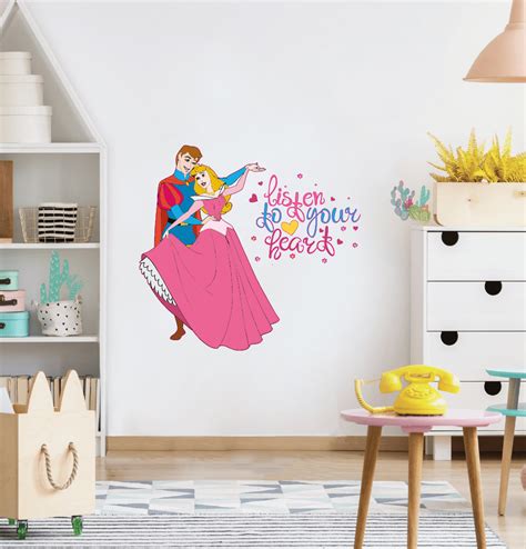 Princess Aurora Your Heart Cute Cartoon Decors Wall Sticker Art Design ...