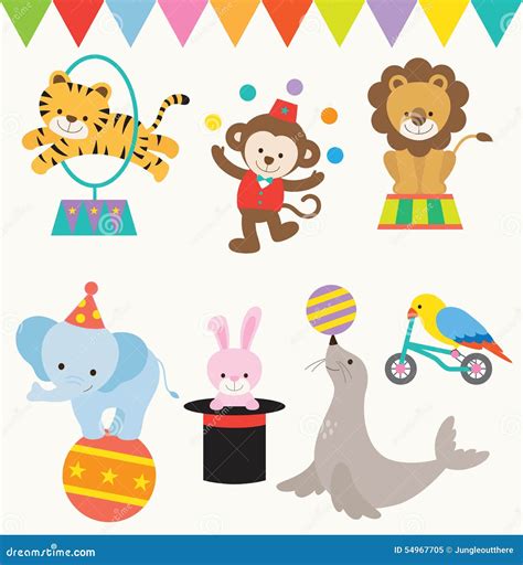 Circus Animals Stock Vector - Image: 54967705