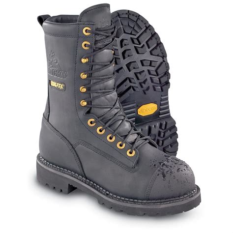 Men's Rocky® GORE-TEX® Steel Toe Miner Boots, Black - 99722, Work Boots ...