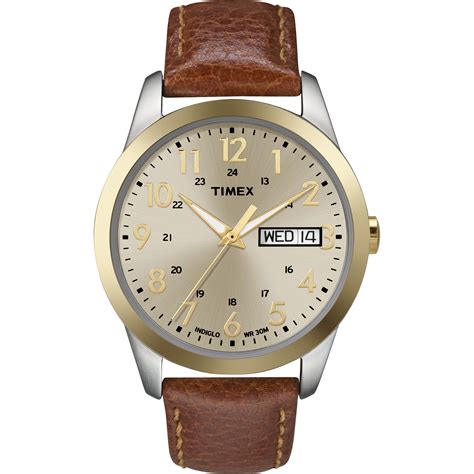 Shop Timex Men's Elevated Classics Dress Brown Leather Strap Watch - Free Shipping Today ...