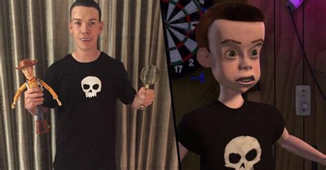 Will Poulter dressing up as Sid from Toy Story - Meme Guy