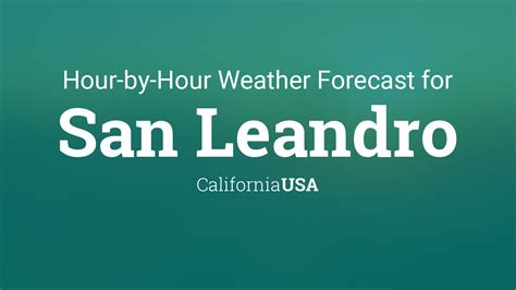 Hourly forecast for San Leandro, California, USA