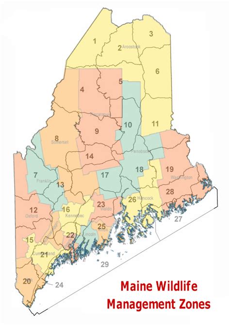 Maine Hunting Zone Maps - Maine Wildlife Management Zones