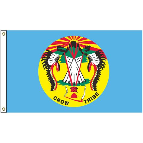 NAT-3×5-CROW 3′ x 5′ Crow Nation Tribe Flag With Heading And Grommets ...