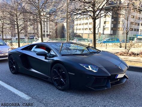 Lamborghini Aventador LP700-4: black mat * All PYRENEES · France, Spain, Andorra