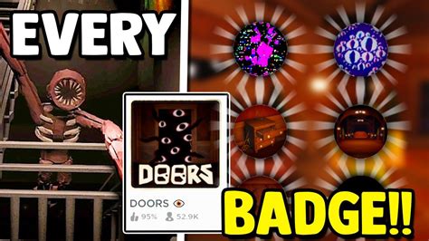 *EVERY* BADGE!! | Roblox Doors - YouTube