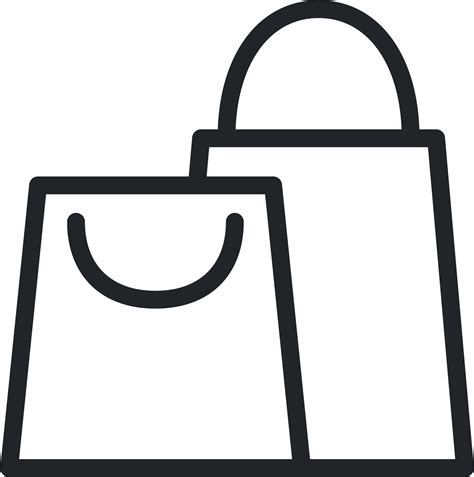 Shopping bag outline icon. 19898075 PNG