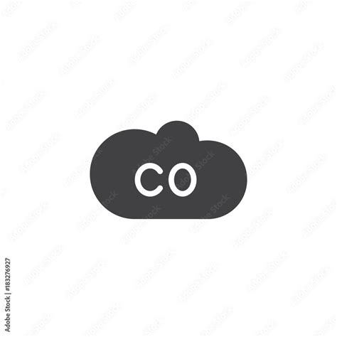 CO gas cloud icon vector, filled flat sign, solid pictogram isolated on ...