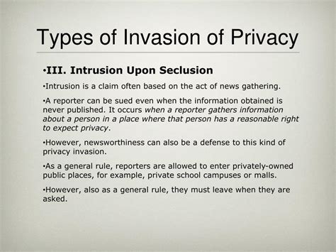 PPT - Invasion of Privacy PowerPoint Presentation, free download - ID:4125468