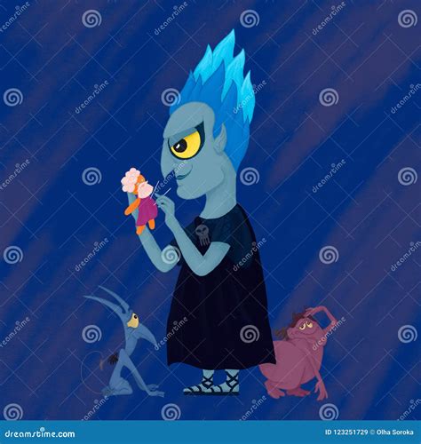 Hades God of the Underworld. Evil Little Hades Stock Illustration - Illustration of evil, armor ...