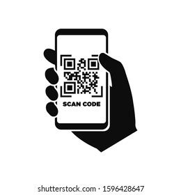 Scan Qr Code Flat Icon Phone Stock Vector (Royalty Free) 1596428647 | Shutterstock