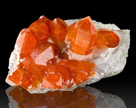 2.5" Gemmy Cardinal RED QUARTZ Crystal Group Orange River South Africa for sale - $525 | Rocks ...