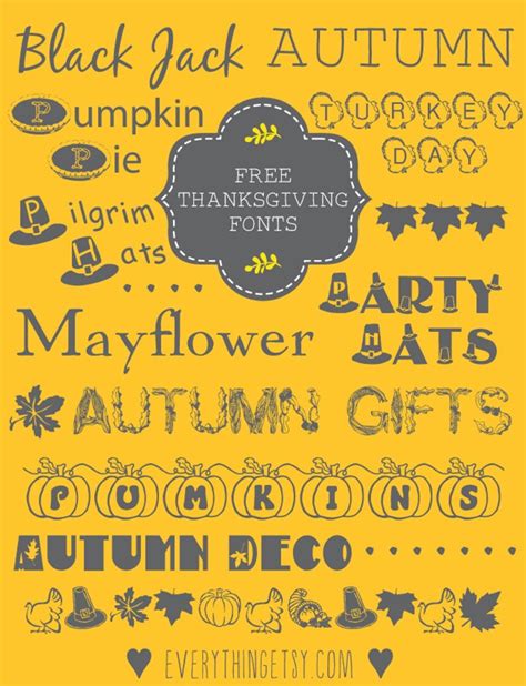 10 Thanksgiving Fonts {free} - EverythingEtsy.com