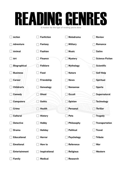 8 Best Images of Book Genres For Kids Printables - Reading Genres for Kids, Genre Definitions ...