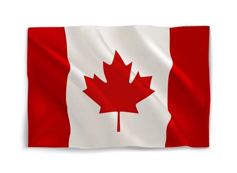 White and red waving flag of Canada. 3d vector object isolated on white 8078988 Vector Art at ...