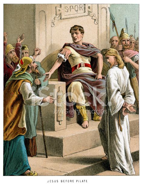 Jesus Before Pontius Pilate Stock Vector - FreeImages.com