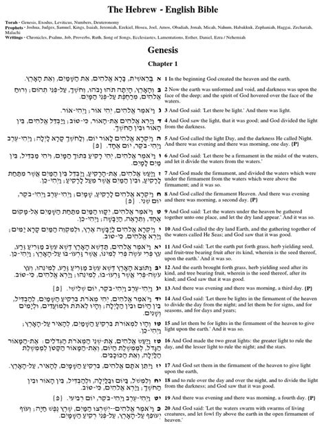 Hebrew English Bible PDF | Download Free PDF | Cain And Abel | Christianity