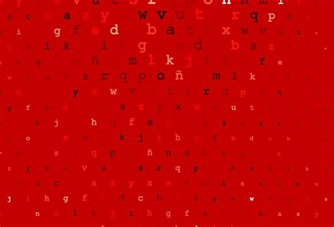 Light red vector background with signs of alphabet. 12346349 Vector Art at Vecteezy