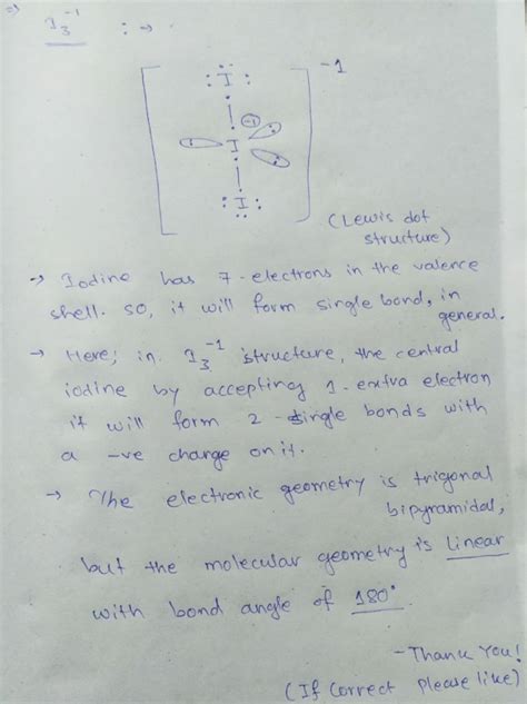 what is I3- lewis structure and molecular geometry with bond angles? - WizEdu