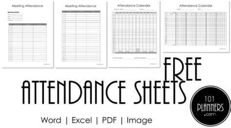 FREE Attendance Sheet Template | Word, PDF, Excel & Image