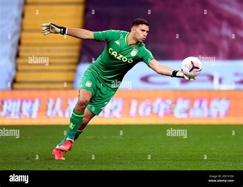 Aston Villa goalkeeper Emiliano Martinez during the Premier League match at Villa Park ...