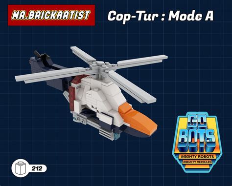 LEGO MOC Gobots Cop-tur Mode A : Helicopter by MrBrickArtist | Rebrickable - Build with LEGO