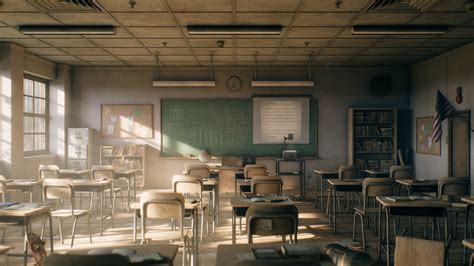 ArtStation - Old Classroom - UE4 | Game Assets