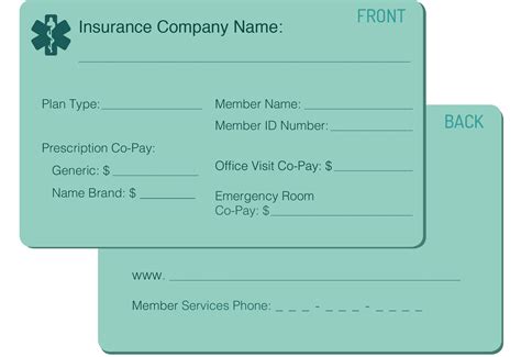 Health Insurance Card Template