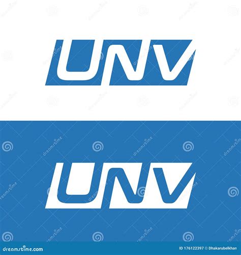 UNV Letter Logo Design Vector Stock Vector - Illustration of flat ...