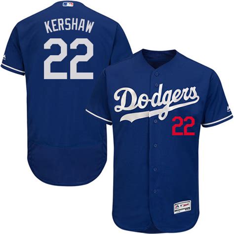 Men's Majestic Los Angeles Dodgers #22 Clayton Kershaw Royal Blue ...