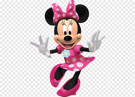 Smiling Minnie Mouse illustration, Minnie Mouse Mickey Mouse Pink Ribbon, minnie mouse, ribbon ...