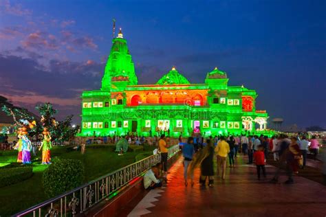 Prem Mandir Krishna Temple, Vrindavan Editorial Stock Photo - Image of ...