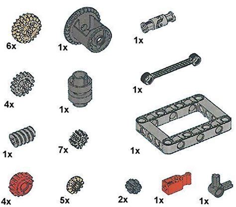 LEGO Technic Gears and Transmission Parts Pack | Lego technic, Lego ...