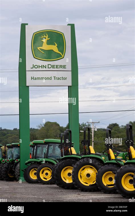 John Deere tractors are pictured at a dealer in Maine Stock Photo - Alamy