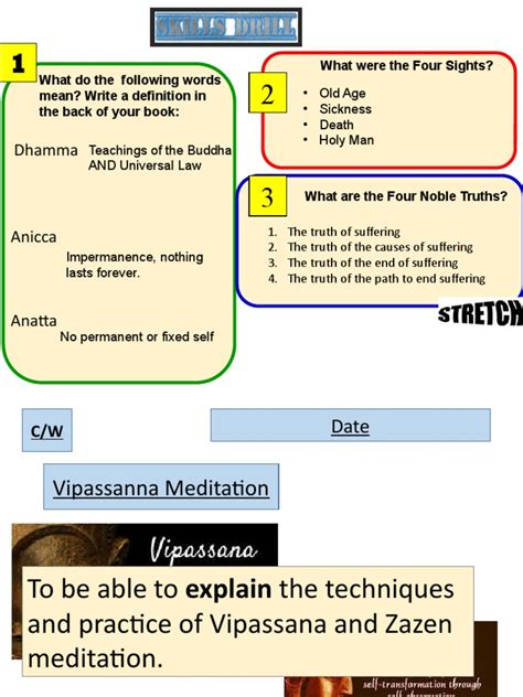 Vipassana Meditation Lesson | PDF | Meditation | Nondualism