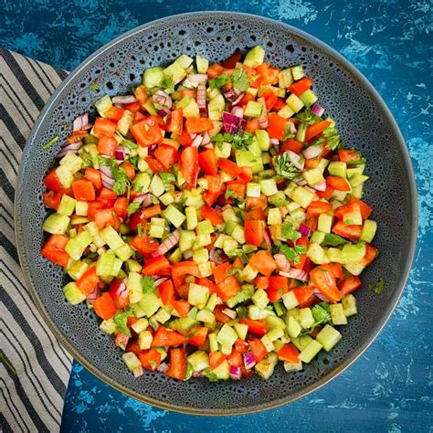 Kachumber (Authentic Indian Cucumber Salad) - Easy Indian Cookbook