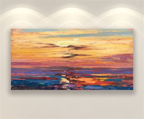 Sunset Print Canvas Art Ocean Wall Art Wall Art Prints - Etsy