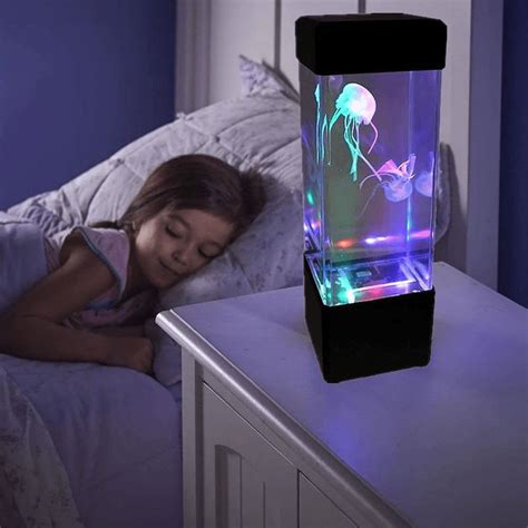 XGeek Led Jellyfish Tank Night Light Electric Variable Color Table Aquarium Lamp for Kids Gift ...