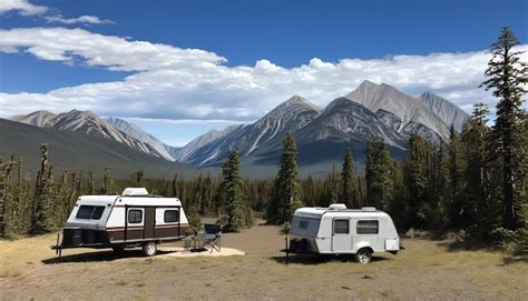 Premium Photo | Escape to the Mountains Wilderness Camper Trailer