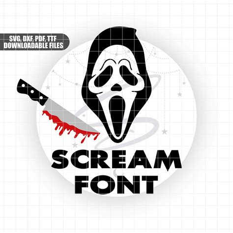 Scream Font Letters Personalize Svg Pdf Dxf & Ttf File - Etsy