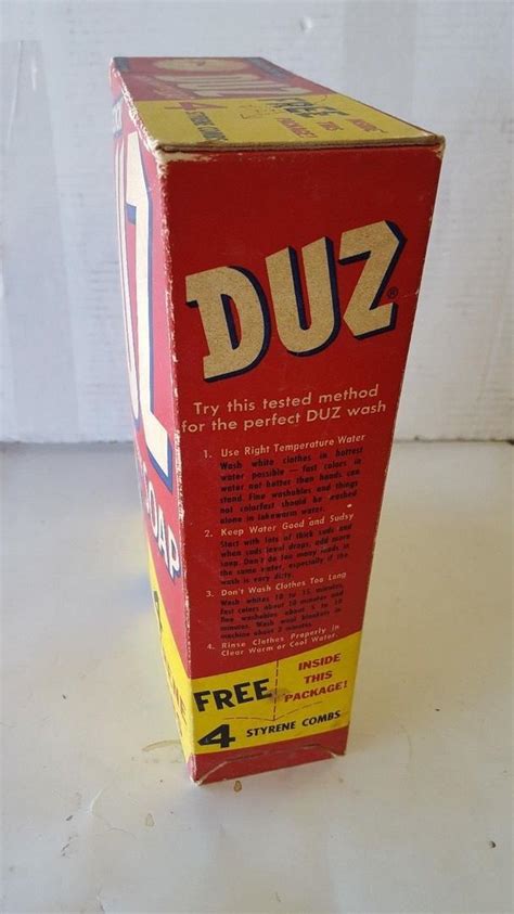 1950'S DUZ LAUNDRY SOAP POWDER ADV BOX DETERGENT unopened | #1918615988