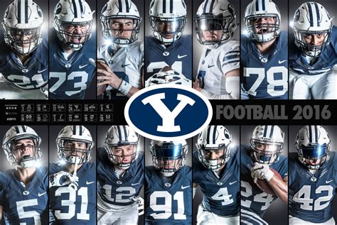 2016 BYU Football Poster by Dave Broberg | Byu football, Football poster, Byu cougars